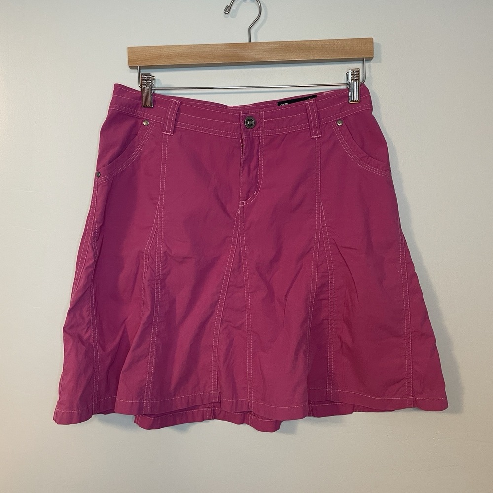Kuhl Mountain Culture Activewear‎ Pockets Pull On Pink Skirt Sz 4 Hiking